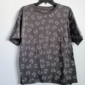 Awake Gray Cat Shirt L